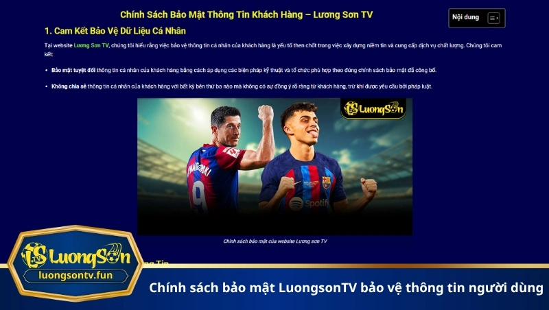 chính sách bảo mật LuongsonTV bảo vệ thông tin người dùng