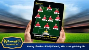 Hướng dẫn theo dõi đội hình dự kiến trước giờ bóng lăn