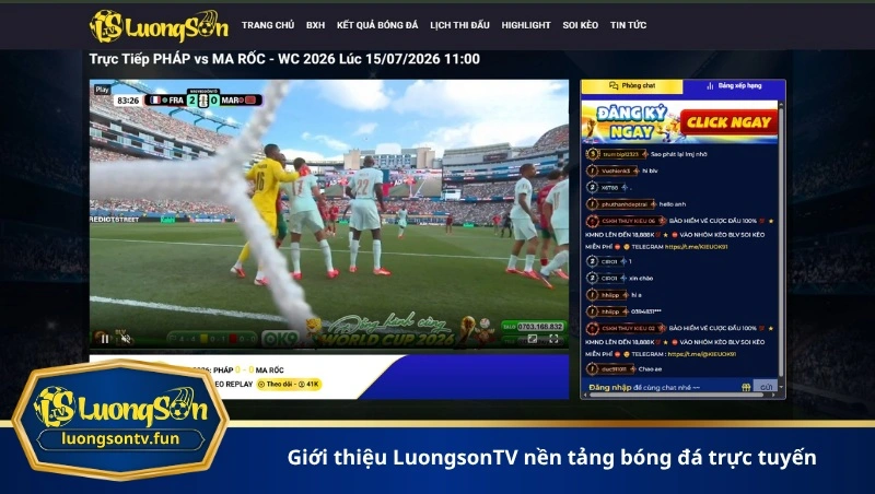giới thiệu LuongsonTV nền tảng bóng đá trực tuyến