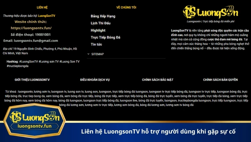 liên hệ LuongsonTV hỗ trợ người dùng khi gặp sự cố