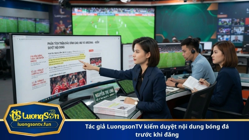 tác giả LuongsonTV kiểm duyệt nội dung bóng đá trước khi đăng