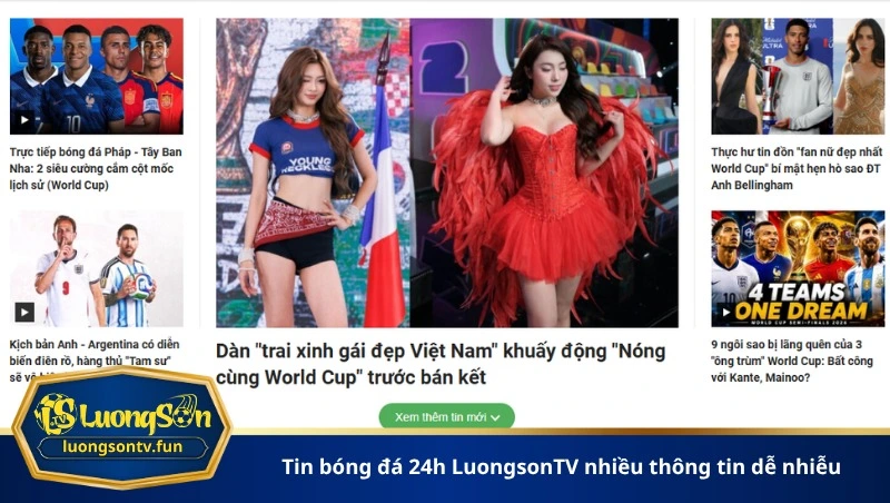 tin bóng đá 24h LuongsonTV nhiều thông tin dễ nhiễu